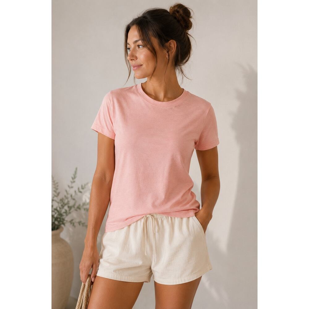 Earth Yoga Sustainable Tee Peach Short Sleeve Soft Lightweight Top Small NWOT